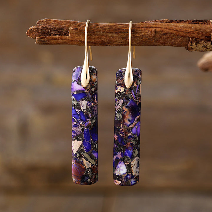 Bohemian natural stone earrings