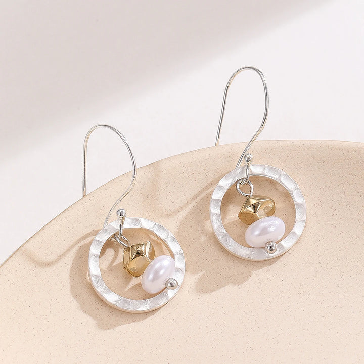 Retro Circular Pendant Earrings