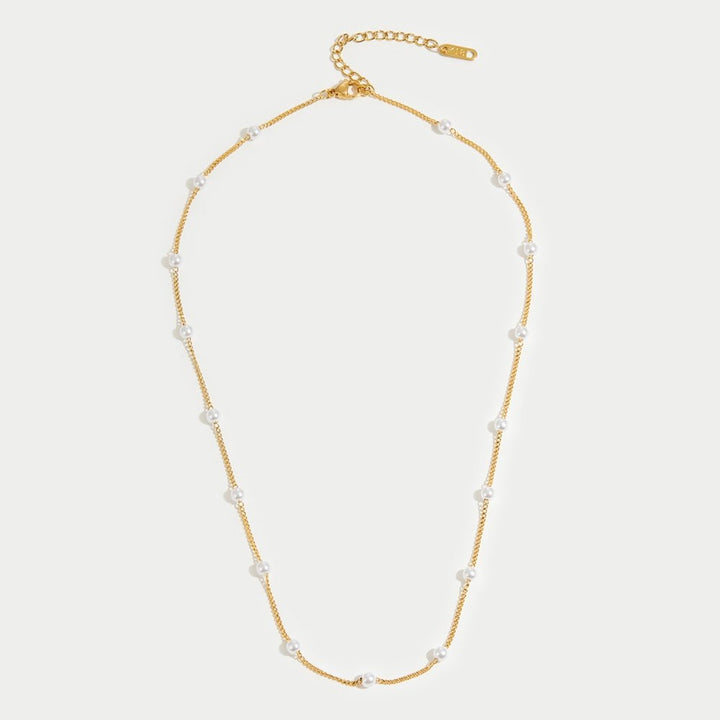 Gold Pearl Necklace
