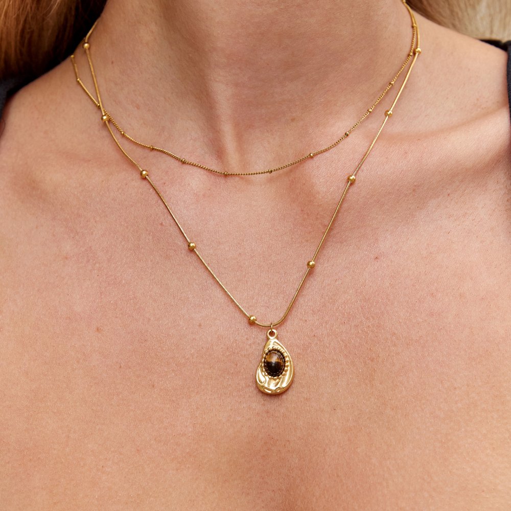 Tiger's Eye Pendant Necklace